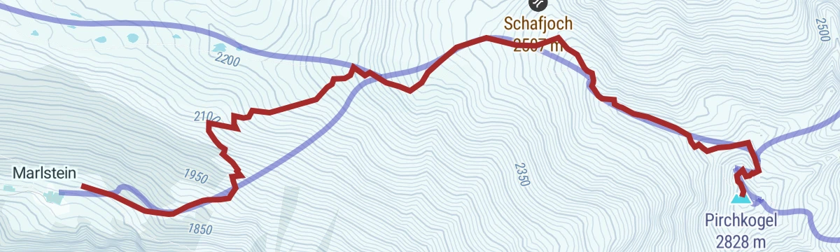 Route map: Pirchkogel von Marlstein